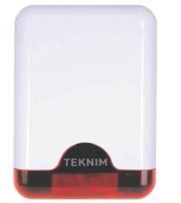 Teknım VAS-741RX Kablolu Harici Siren Kırmızı (Iç Kapaksız) alarm